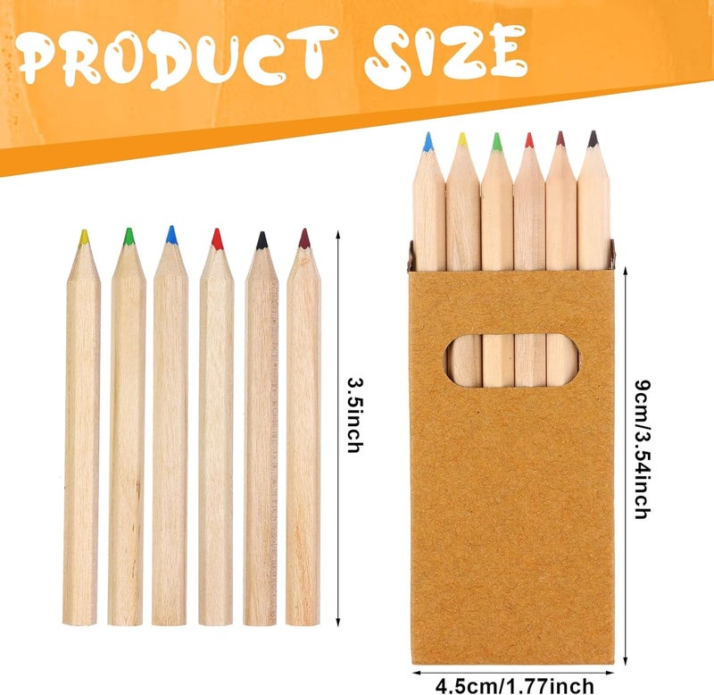 TBoxBo 150Packs/900Pcs Colored Pencils Bulk Mini Drawing Pencils Set for Kids 3.5inch Short Fat Color Pencils Back To School Gifts for Adult Coloring Books, Classroom School Drawing Birthday Wedding - Image 2